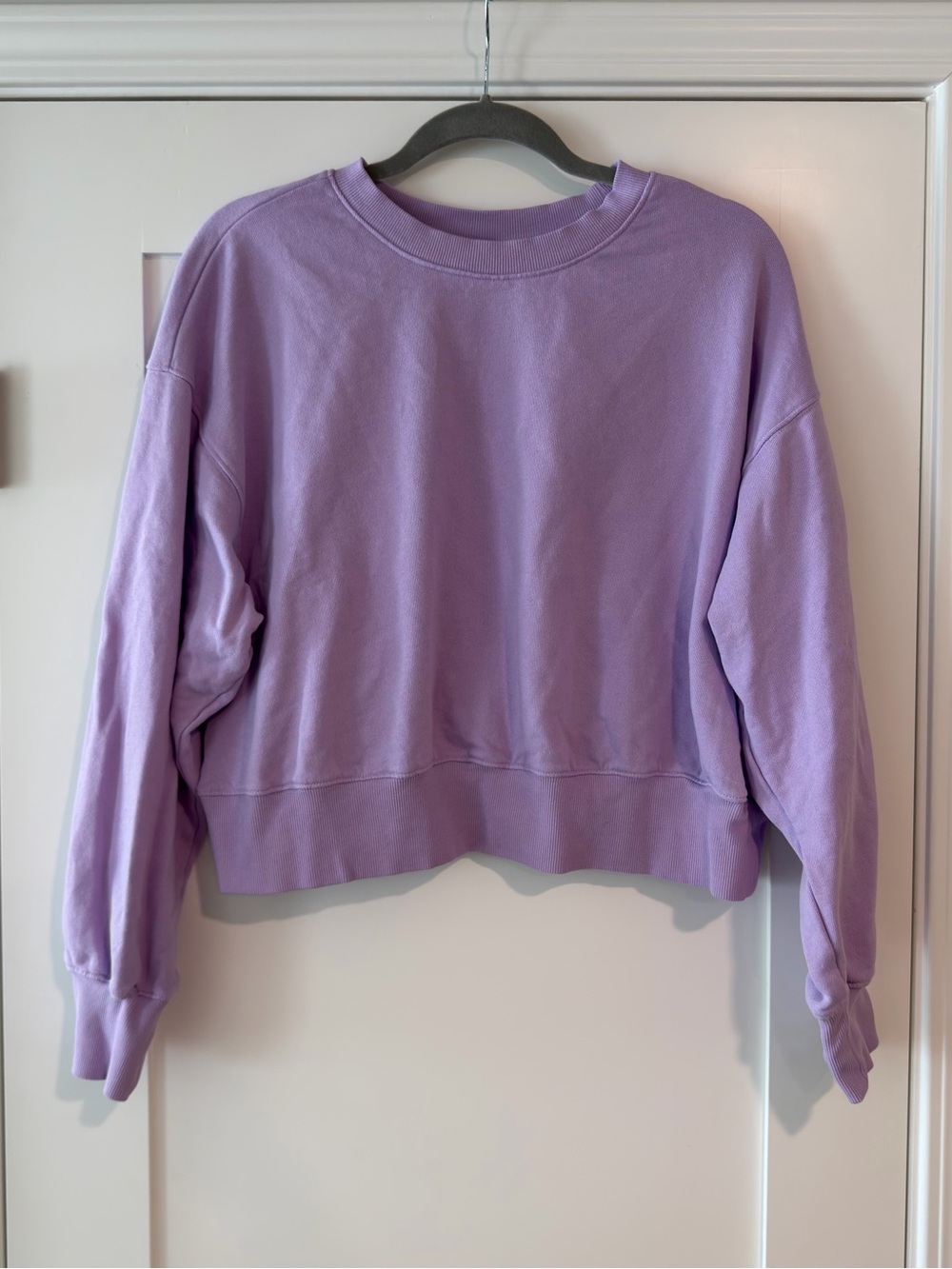 Purple Cropped Sweatshirt